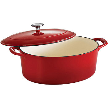 Tramontina tramontina enameled cast iron covered dutch oven 7-quart  gradated red, 80131/052ds