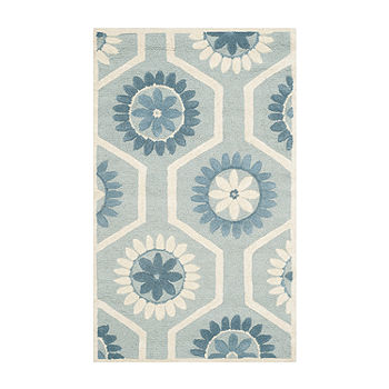 Safavieh Veronica Floral Hand Tufted Wool Rug, Color: Blue Ivory - JCPenney