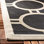Safavieh Courtyard Collection Shag Geometric Indoor/Outdoor Square Area Rug
