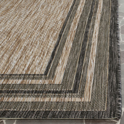 Safavieh Courtyard Collection Wanda Stripe Indoor/Outdoor Area Rug