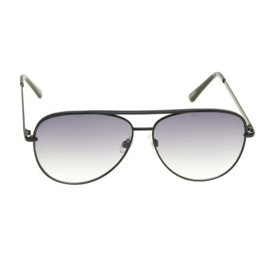 Worthington Womens Uv Protection Aviator Sunglasses, Color: Black