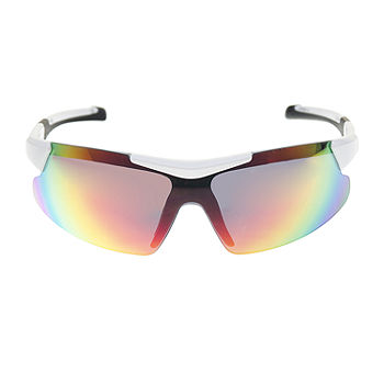 Xersion Mens UV Protection Wrap Around Sunglasses | White | One Size | Eye Care Sunglasses | UV Protection