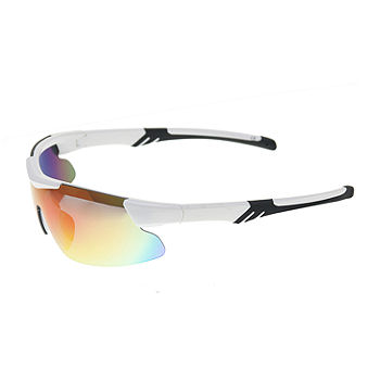 Xersion Mens UV Protection Wrap Around Sunglasses | White | One Size | Eye Care Sunglasses | UV Protection