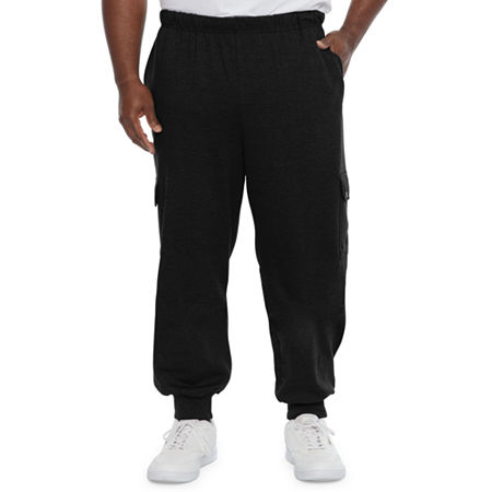 Champion Powerblend Mens Big and Tall Regular Fit Cargo Jogger Pant, 3x-large, Black