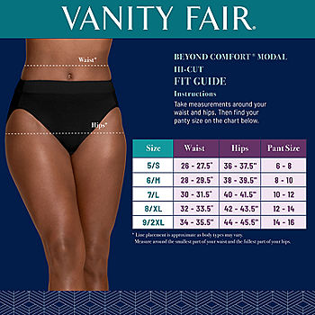 Vanity Fair Women's Flattering Lace Hi-Cut Underwear, 3 Pack