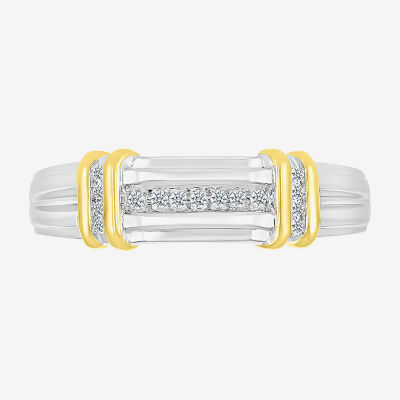 5.10mm Unisex Adult 1/4 CT. T.W. Mined White Diamond 10K Two Tone Gold Marquise Halo Side Stone Ring Sets