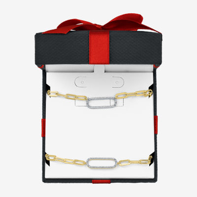 Womens 1/4 CT. T.W. Natural White Diamond 14K Gold Over Silver 2-pc. Jewelry Set