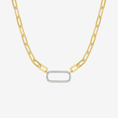 Womens 1/4 CT. T.W. Natural White Diamond 14K Gold Over Silver 2-pc. Jewelry Set