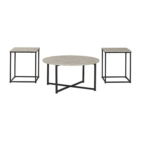 Signature Design by Ashley Lazabon Occasional Tables - Set of 3, One Size , Gray