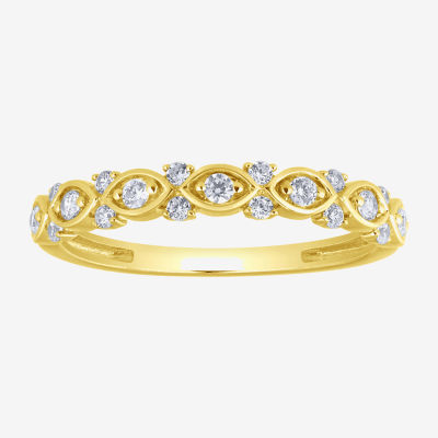 (H / I1) 1/4 CT. T.W. Lab Grown White Diamond 10K Gold Anniversary Band