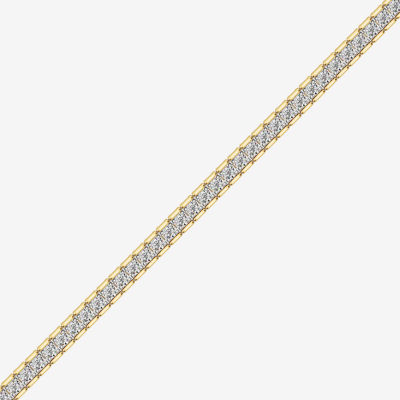 (I / I2) Womens 3 CT. T.W. Lab Grown White Diamond 14K Gold Over Silver Tennis Bracelet
