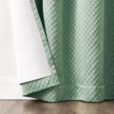 Fieldcrest Diamond Grommet Top Energy Saving 100% Blackout Single Curtain Panel