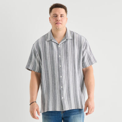 Arizona Mens Short Sleeve Classic Fit Big and Tall Button-Down