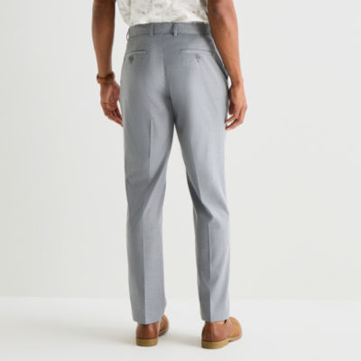 J. Ferrar Mens Straight Fit Flat Front Pant