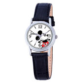 Disney Alice in Wonderland Womens Black Leather Strap Watch Wds000356