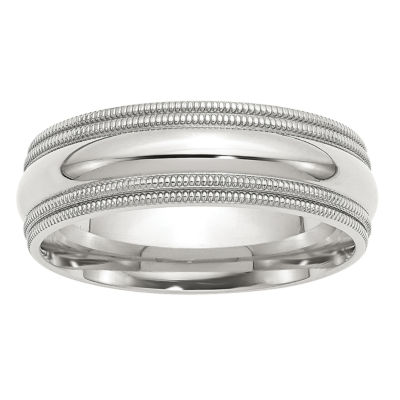 7MM Sterling Silver Wedding Band