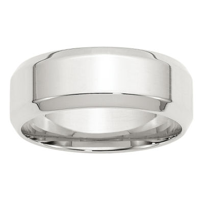 8MM Sterling Silver Wedding Band