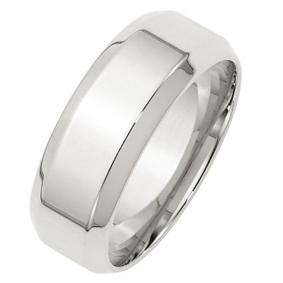 8MM Sterling Silver Wedding Band