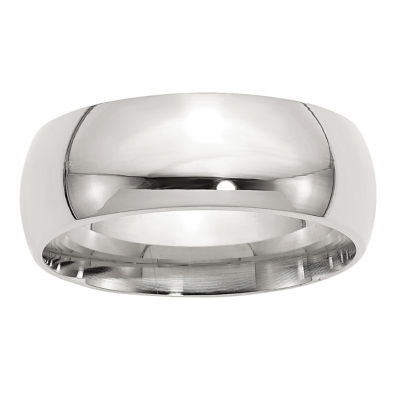 8MM Sterling Silver Wedding Band