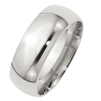 8MM Sterling Silver Wedding Band