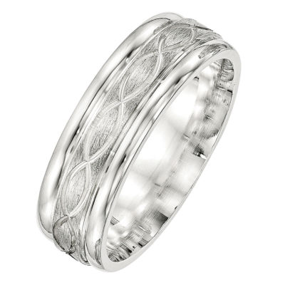 7MM Sterling Silver Wedding Band