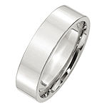 6MM Sterling Silver Wedding Band
