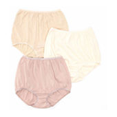 Olga No Muffin Top 3 Pack Cotton Brief Panties Plus Size 10/3xl