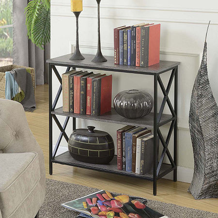 Tucson 3-Tier Bookcase, One Size, Gray