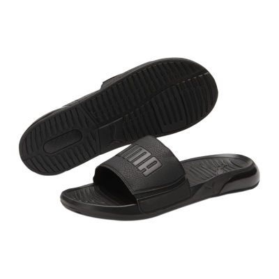 PUMA Mens Viz Cat Slide Sandals, Color: Black White - JCPenney