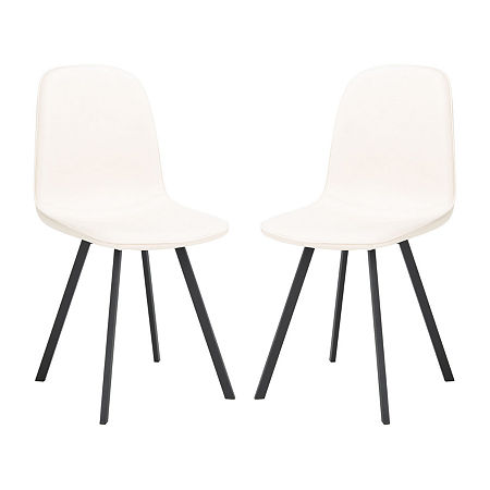 Ellery Retro Chic Dining Chair - Set Of 2, One Size, Beige