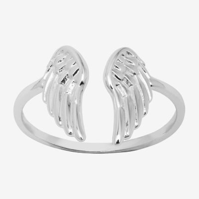 Silver Treasures Womens Sterling Silver Wing Hypoallergenic Delicate Band