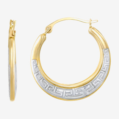 Womens 10K Gold 21mm Hoop Earrings