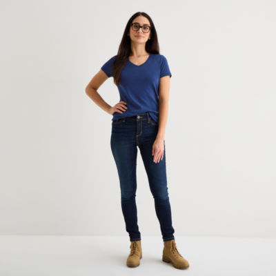 St. John's Bay Womens V Neck Short Sleeve T-Shirt