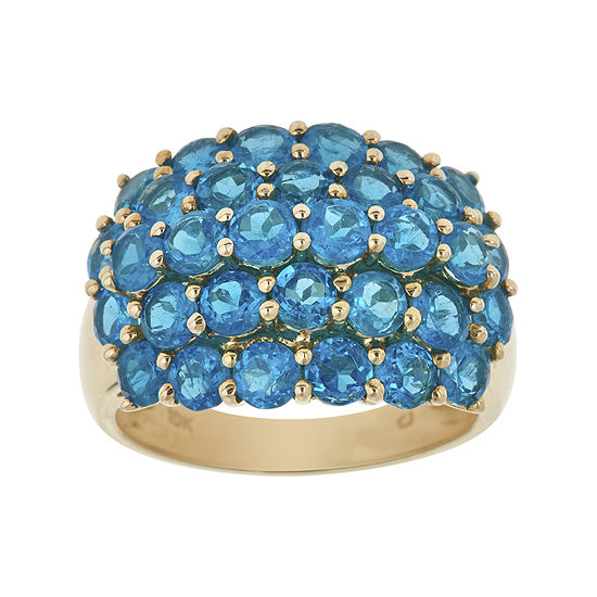 LIMITED QUANTITIES  Genuine Neon Apatite 10K Yellow Gold Ring