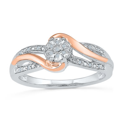 Diamond Accent Three Stone Promise Ring in Sterling Silver