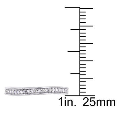 1/ CT. T.W. Natural White Diamond Sterling Silver Wedding Band