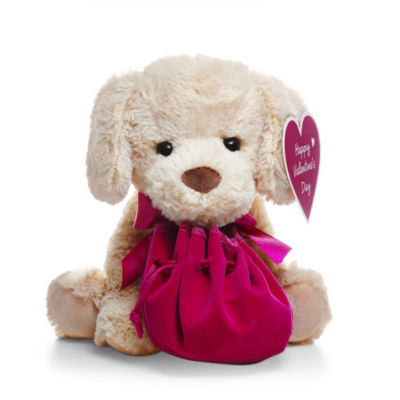 Valentines Day Plush Puppy Jewelry Holder