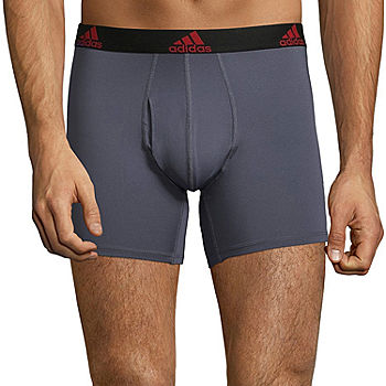 adidas Performance Stretch Cotton Mens 3 Pack Boxer Briefs, Color: Bold  Blue Onx Blk - JCPenney