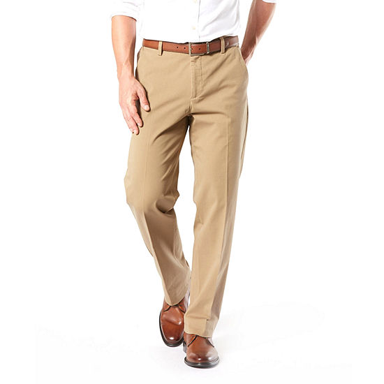 Dockers Workday Khaki With Smart 360 Flex Mens Classic Fit Flat Front ...