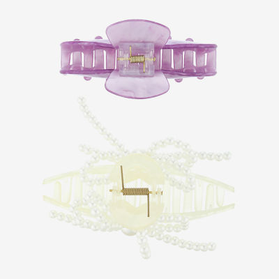 Arizona Simulated Pearl 2-pc. Hair Clip