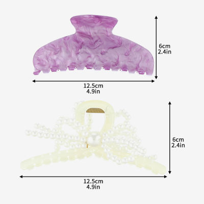 Arizona Simulated Pearl 2-pc. Hair Clip