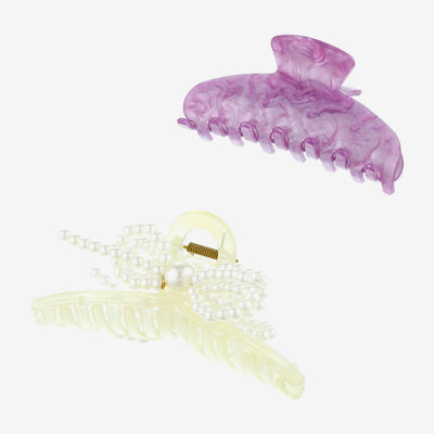 Arizona Simulated Pearl 2-pc. Hair Clip