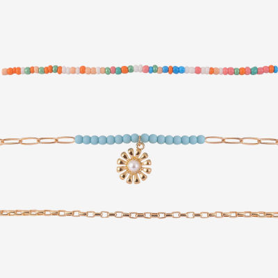 Arizona Womens 5-pc. Beaded Bracelet Set