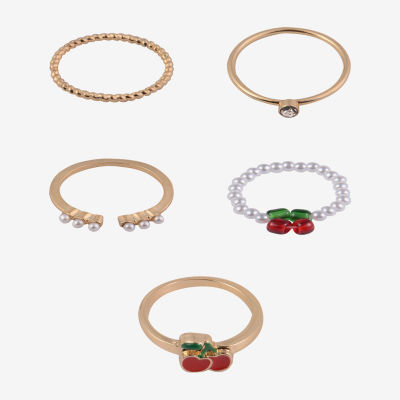 Arizona Womens Cherries Heart Delicate Ring Sets