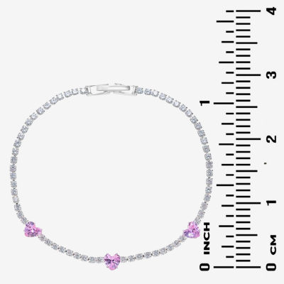 Sparkle Allure Light Up Box Womens Cubic Zirconia Pure Silver Over Brass Heart 2-pc. Jewelry Set