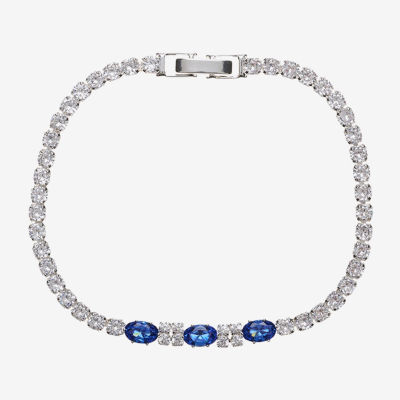 Sparkle Allure Light Up Box Womens Cubic Zirconia Pure Silver Over Brass Oval 2-pc. Jewelry Set