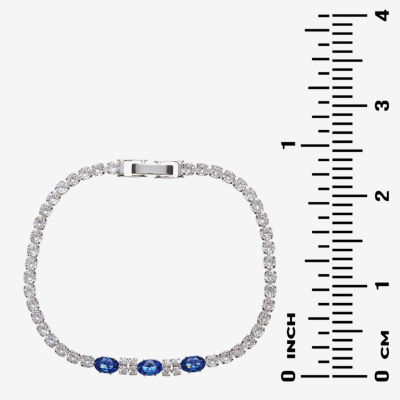 Sparkle Allure Light Up Box Womens Cubic Zirconia Pure Silver Over Brass Oval 2-pc. Jewelry Set