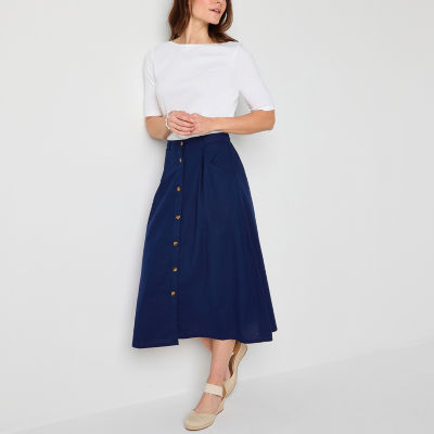St. John's Bay Womens Tall Midi A-Line Skirt