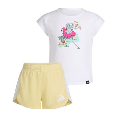 adidas Little Girls 2-pc. Short Set