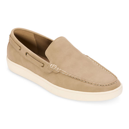 St. John's Bay Mens Logan Slip-On Shoe, 9 1/2 Medium, Beige